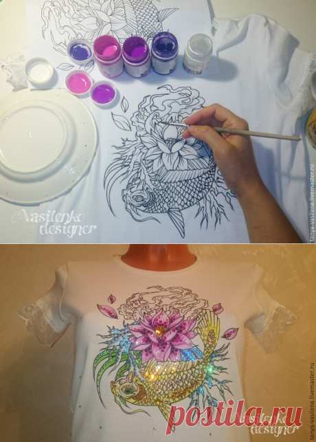 Декорируем футболку «Легкий бриз» стразами Swarovski - Ярмарка Мастеров - ручная работа, handmade