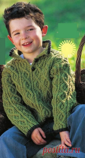 Пуловер с рельефным узором для мальчика