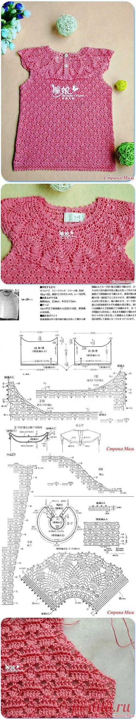 Топик на круглой кокетке для девочки: Дневник группы "Вяжем вместе он-лайн" - Страна Мам