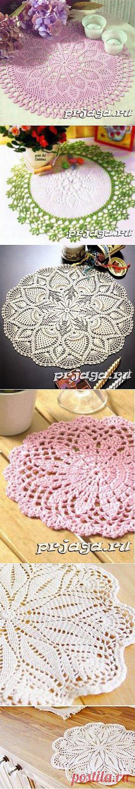 Скатерти и салфетки спицами или крючком – вяжите с нами!