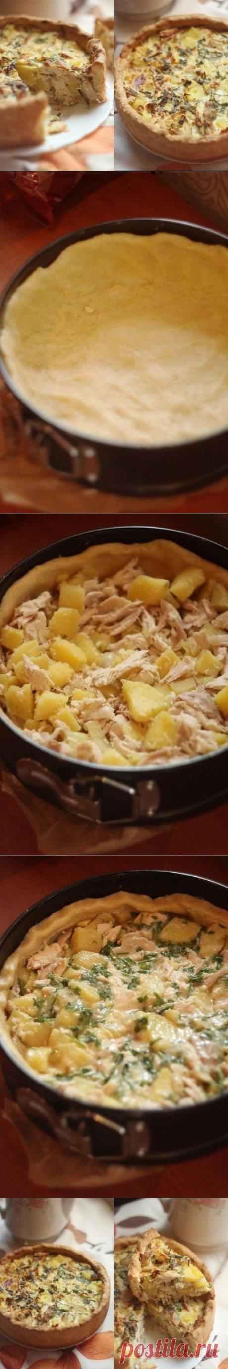 Как приготовить пирог с курицей и картофелем. - рецепт, ингридиенты и фотографии