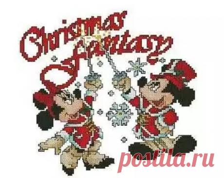 Новогодние схемы крестом для вышивки: праздничные мотивы