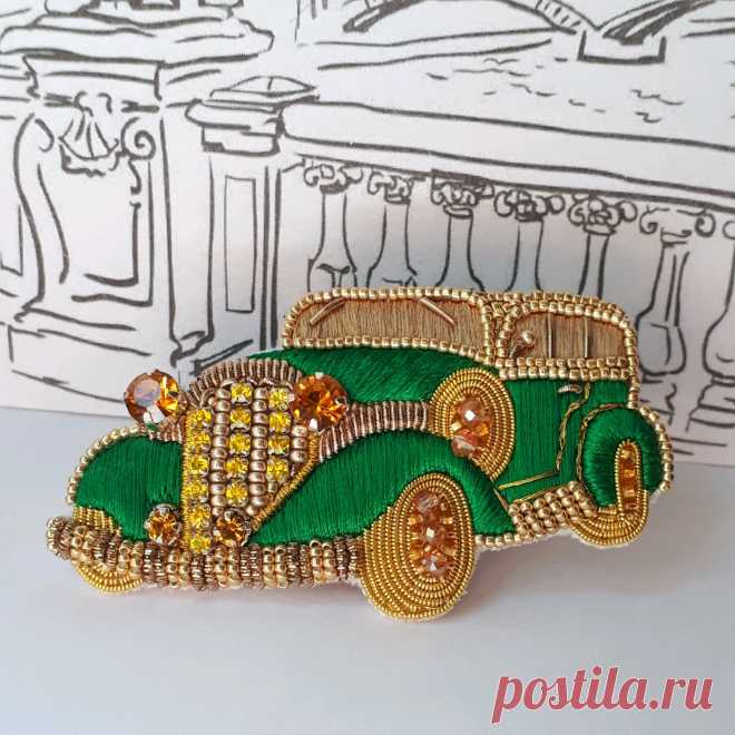 Brooch Vintage / Classic Car – shop online on Livemaster with shipping - B3893COM | Azov