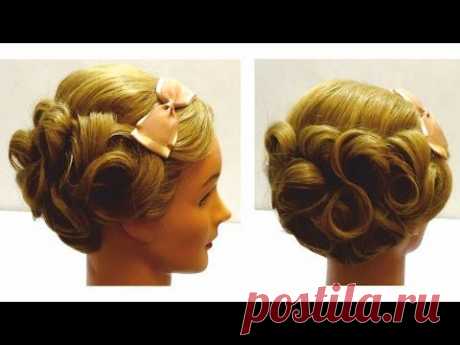 Прическа свидетельницы,прическа на свадьбу. Wedding hairstyle - YouTube