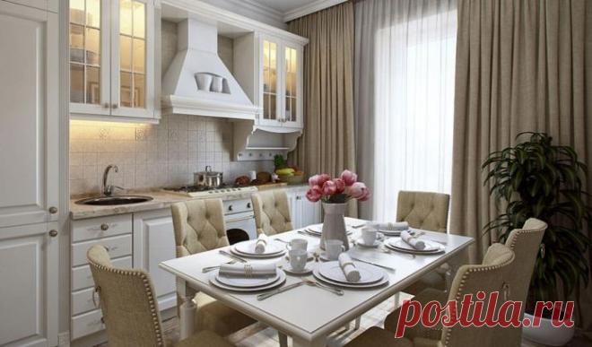 Двухкомнатная квартира 42 кв. м. в бежевых тонах