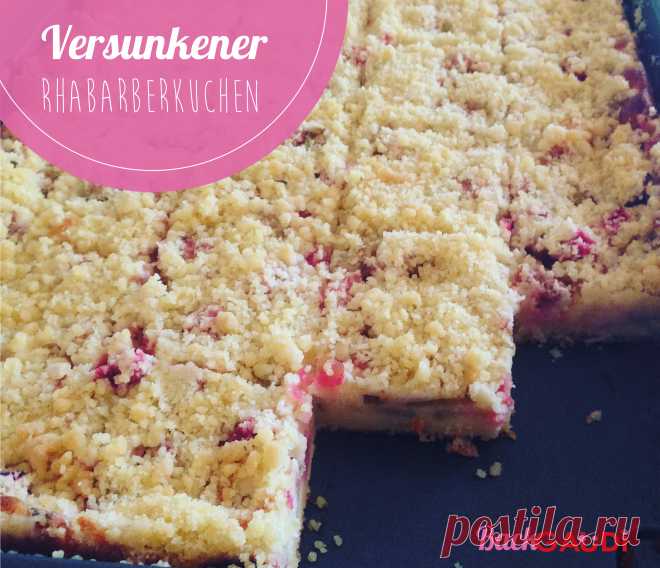 Rhabarberkuchen mit Streusel vom Blech - BackGAUDI