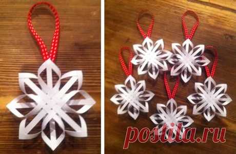 How to Make a Star Christmas Tree Ornament - Step by Step Homemade Paper Crafts