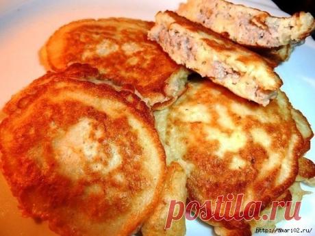 Быстрые мясные оладьи.