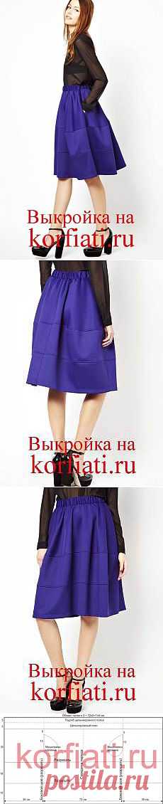 Выкройка пышной юбки от ШКОЛЫ ШИТЬЯ Анастасии Корфиати