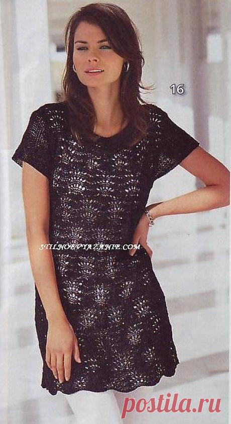 Ажурная туника связанная спицами / Стильное вязание.