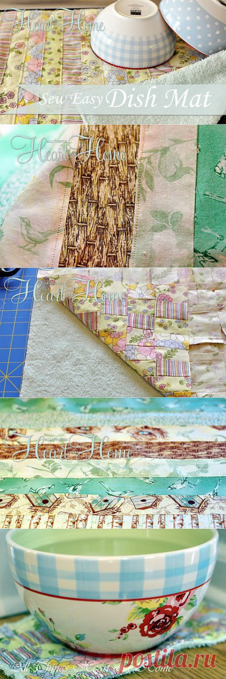 Sew Easy Dish Mats! - All Things Heart and Home