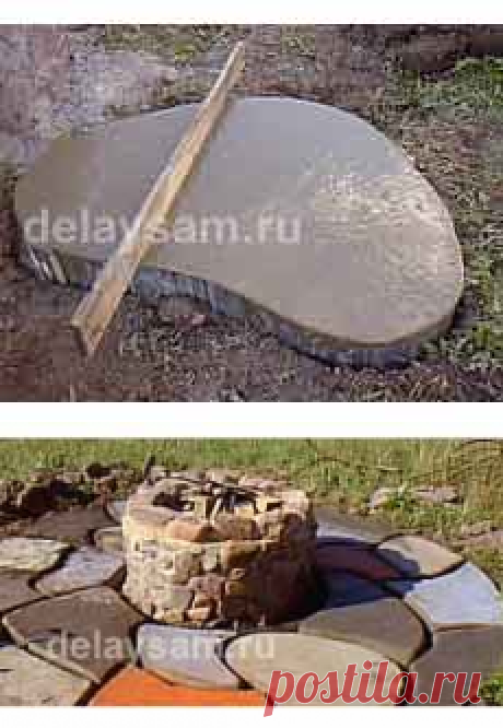 Плитки и камни из бетона.