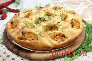 Пирог с капустой - великолепный вид и изумительный вкус!