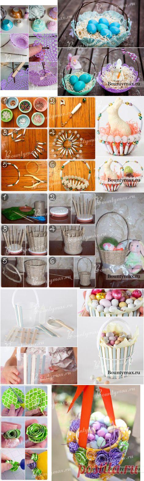 Оригинальные пасхальные корзинки своими руками