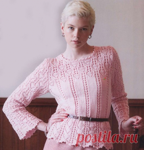 Розовый пуловер
#пуловер #рукоделие #хобби #творчество #своими_руками #вяжем