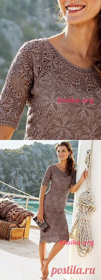 Схема летнего платья крючком