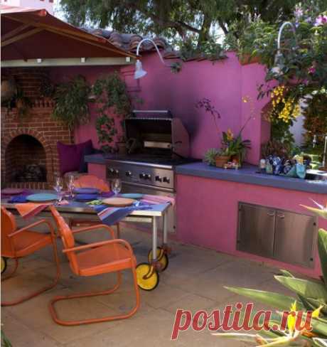 Дизайн летней кухни на свежем воздухе, террасе или мансарде