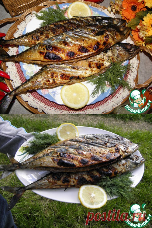 Скумбрия с чесноком 