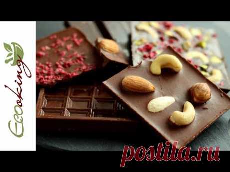 Живой "молочный" шоколад / на какао-порошке и кэробе / Vegan / Milk chocolate