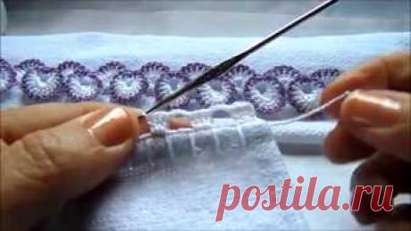 Havlu kenarı modeli-yapılışı-Bico em croche