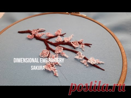 Sakura Hand Embroidery Dimensional stitch Embroidery for beginners