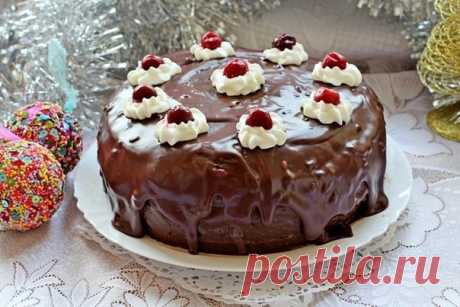 Вкусный бисквитный тортик