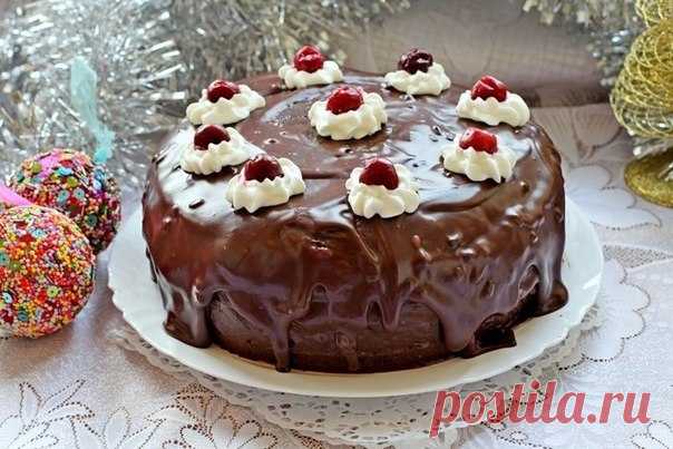 Вкусный бисквитный тортик