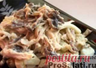 Салат из куриной грудки и шампиньонов | Рецепты салатов