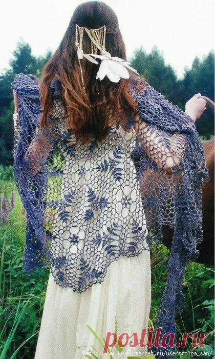 Ажурные шали крючком: схемы и описание с фото-подборкой