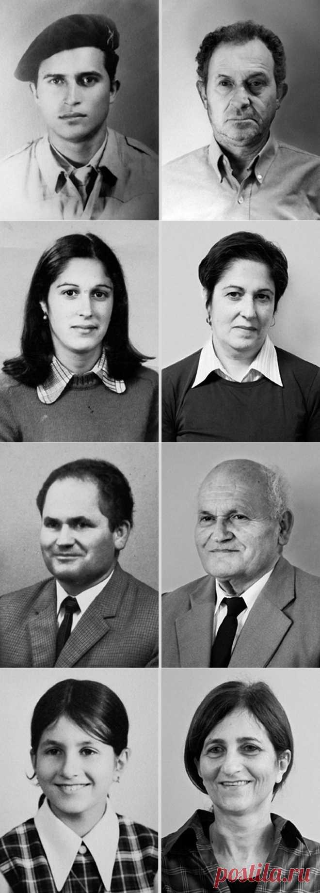 ФотоТелеграф » Неумолимый ход времени в портретах Аны Оливейра.тарея, мы не замечаем все небольшие изменения, происходящие с нами изо дня в день. В своей серии портретов под названием «Личности» британский фотограф Ана Оливейра (Ana Oliveira) показывает, как люди меняются спустя десятилетия. Модели Аны приносят ей свои старые фотографии, а она пытается воссоздать оригинальную позу, одежду и общий стиль фотографии. Результат – комбинация снимков из прошлого и настоящего. На некоторых диптихах пок