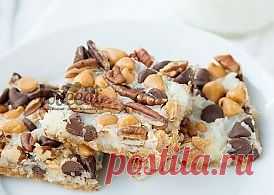 Бары с кокосовой стружкой, шоколадом и орехами - LoveEat - Гастрономическая Социальная Сеть