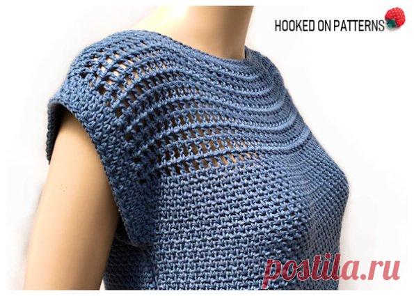 Летний топ от Aviva с рисунком крючком.