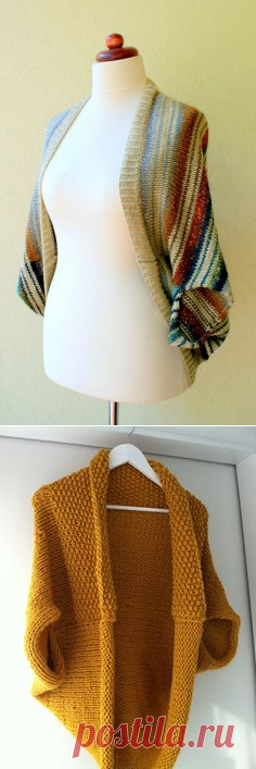 Free Lion Brand pattern - Stockinette Stitch Shrug | Chalecos y Sweters