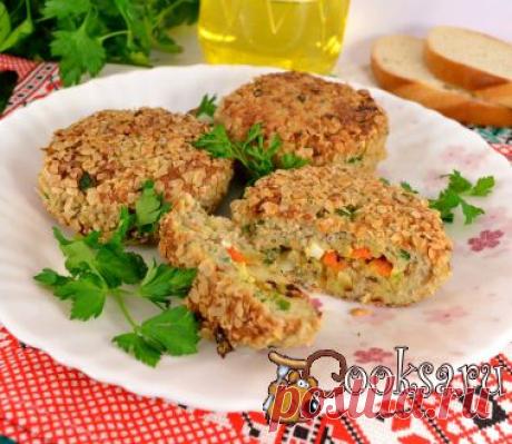 Котлеты рыбные с начинкой в овсяной панировке фото рецепт приготовления