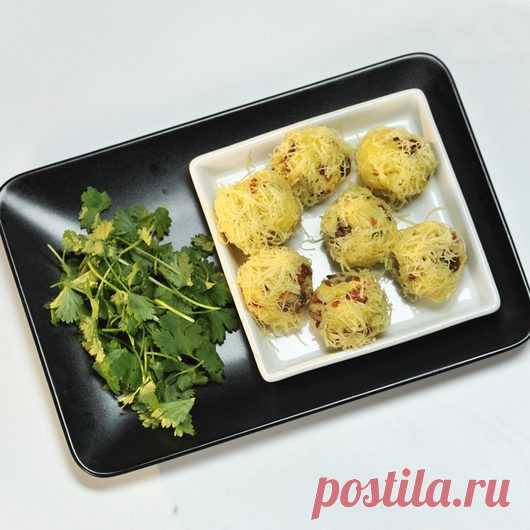 Картофельные ёжики в сыре