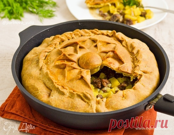 Мясной пирог с бульоном, пошаговый рецепт на 5281 ккал, фото, ингредиенты - @portnova_yulia