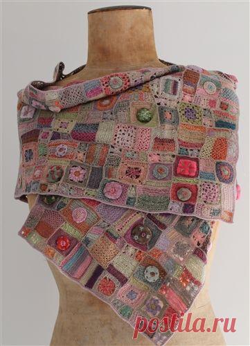 forkandneedle: (via Sophie Digard Scarf) - beautiful knitting