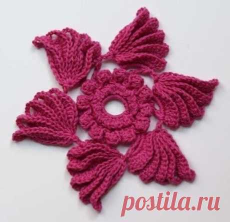 Цветочные мотивы для вязания