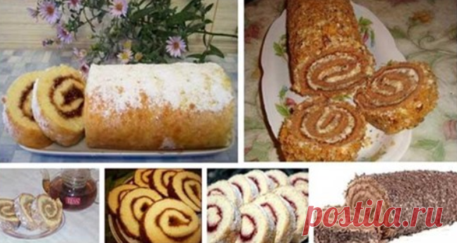 6 рецептов самых быстрых рулетиков к чаю