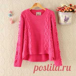 Latest-2015-Women-Front-Short-design-Round-Neck-Knitwear-High-Street-Pullovers-Candy-color-Long-Sleeve.jpg (300×300)