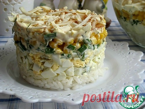 Салат с рисом и яйцами – кулинарный рецепт