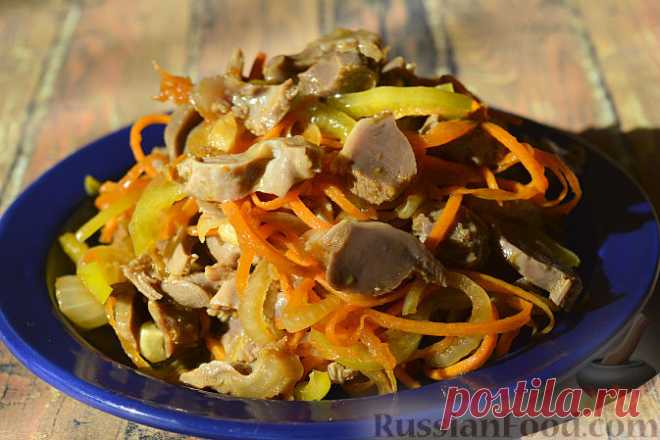 Рецепт: Хе из куриных желудков на RussianFood.com