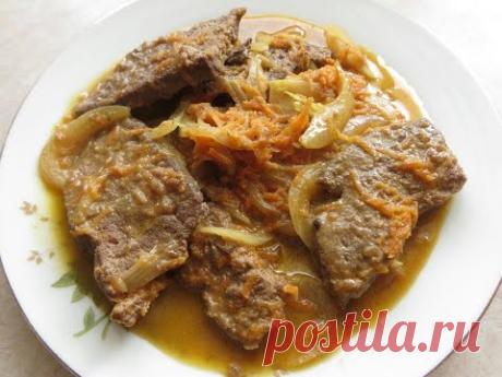 печінка тушена, рецепт! печень тушеная, рецепт! stewed liver recipe!