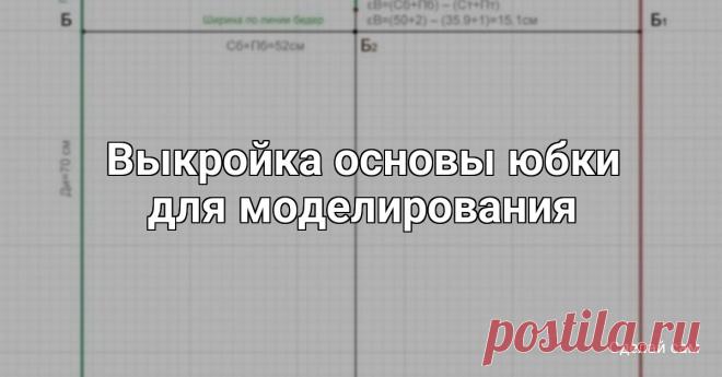 Выкройка основы юбки для моделирования Выкройка основы юбки для моделированияЮбка прямого силуэта с застежкой сзади и вытачками по талии. Такая юбка может быть выполнена из любой ткани и служит основой для моделирования различных вариантов юбок прямого силуэта: со складками, сборками, драпировкой, защипами, воланами и т.д.1...