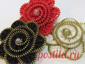 Цветы из молний своими руками. Мастер-класс > Поделки своими руками для детей на Саблезубка.ру