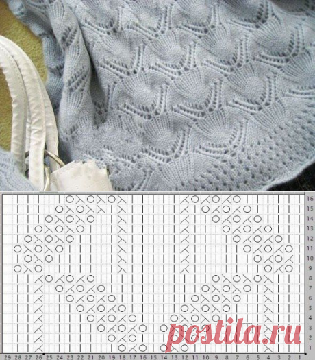 Красивый узор спицами