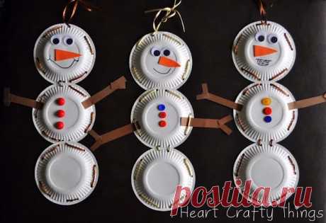 снеговик из одноразовых тарелок своими руками: 10 тыс изображений найдено в Яндекс.Картинках