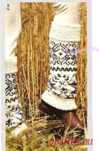 норвежский узор - гетры