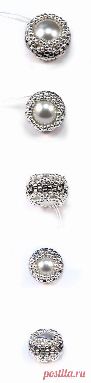 МК-9 "Ажурное оплетение ювелирных кристаллов и жемчуга Сваровски" - Ярмарка Мастеров - ручная работа, handmade