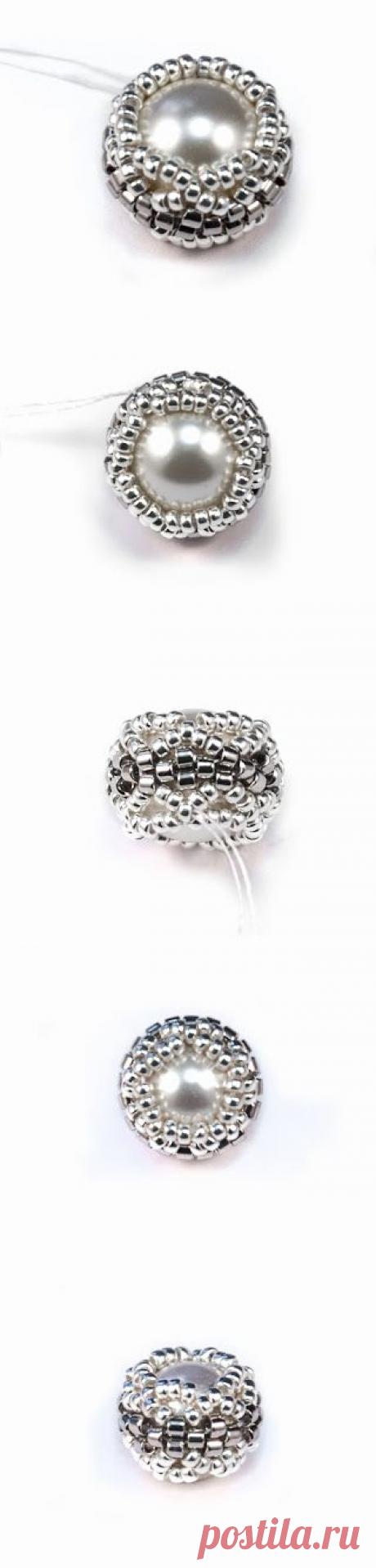 МК-9 "Ажурное оплетение ювелирных кристаллов и жемчуга Сваровски" - Ярмарка Мастеров - ручная работа, handmade